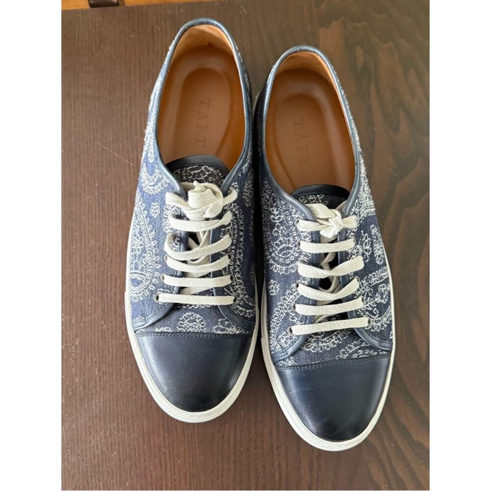 Taft The Jack Sneaker Bold Paisley Jacquard Fabric & Leather Size 43 (10) - Picture 3 of 12